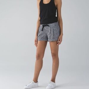 lululemon black & white shorts